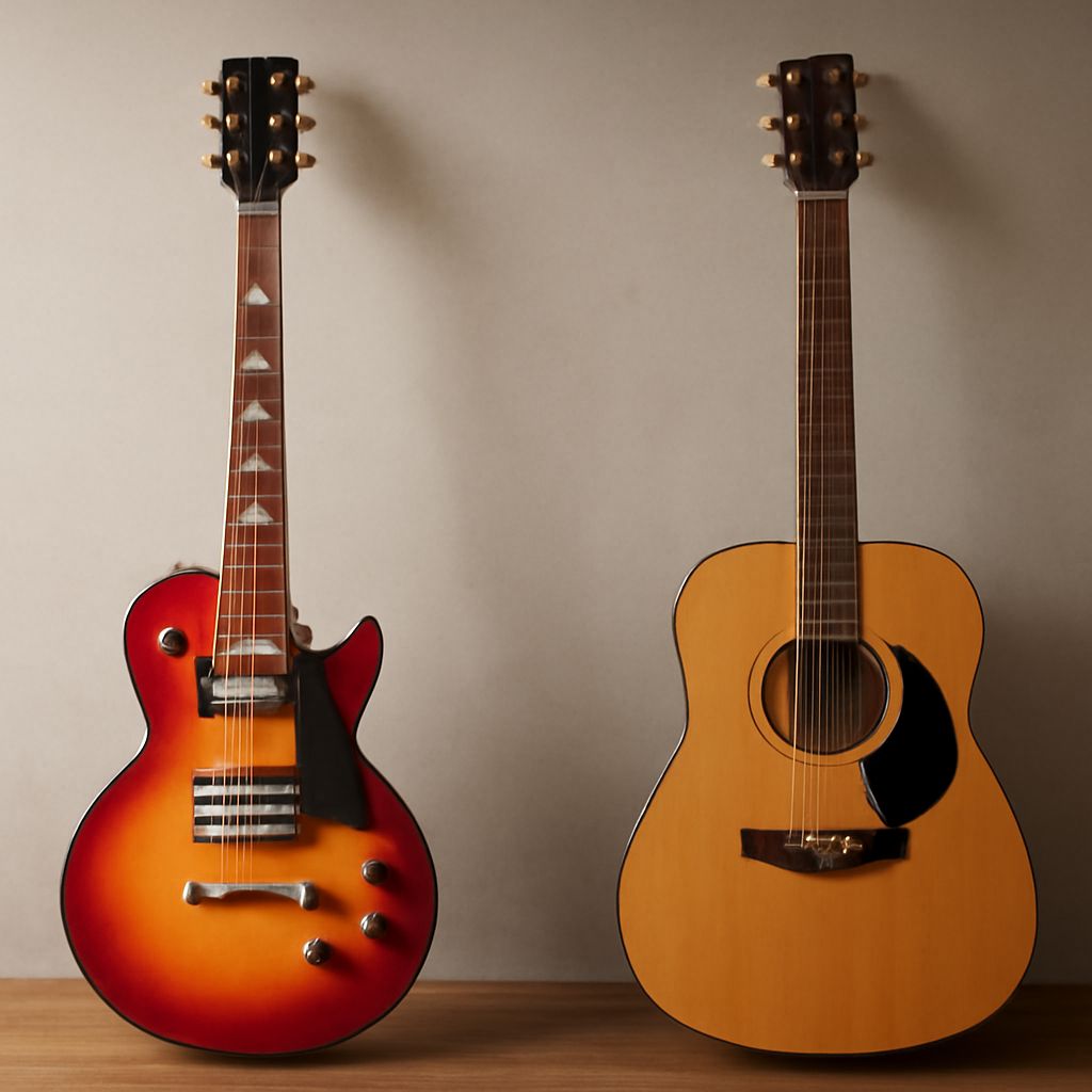 A detailed acoustic guitar diagram showing guitar parts