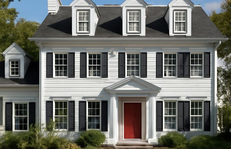 A blend of colonial architecture and american colonial architecture