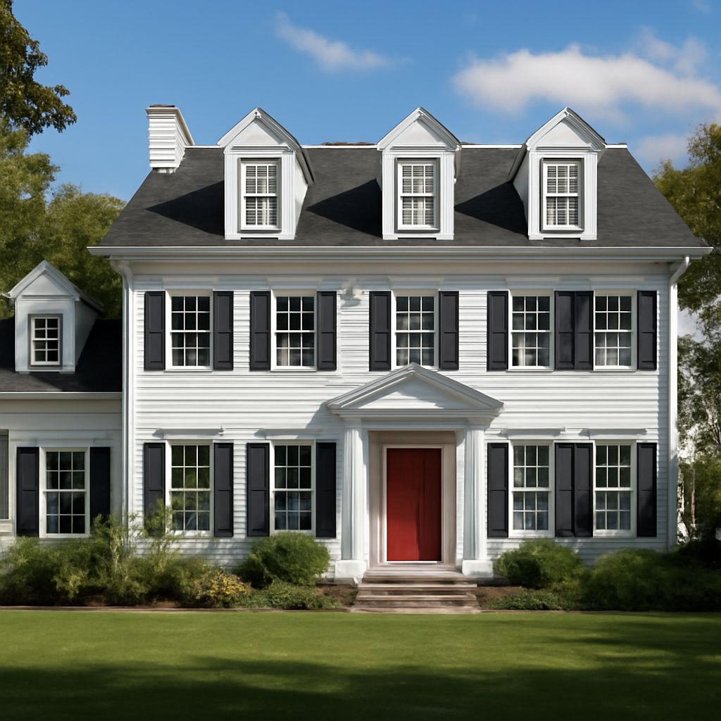 A blend of colonial architecture and american colonial architecture
