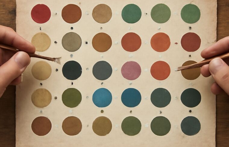 Color mixing chart and color blending chart