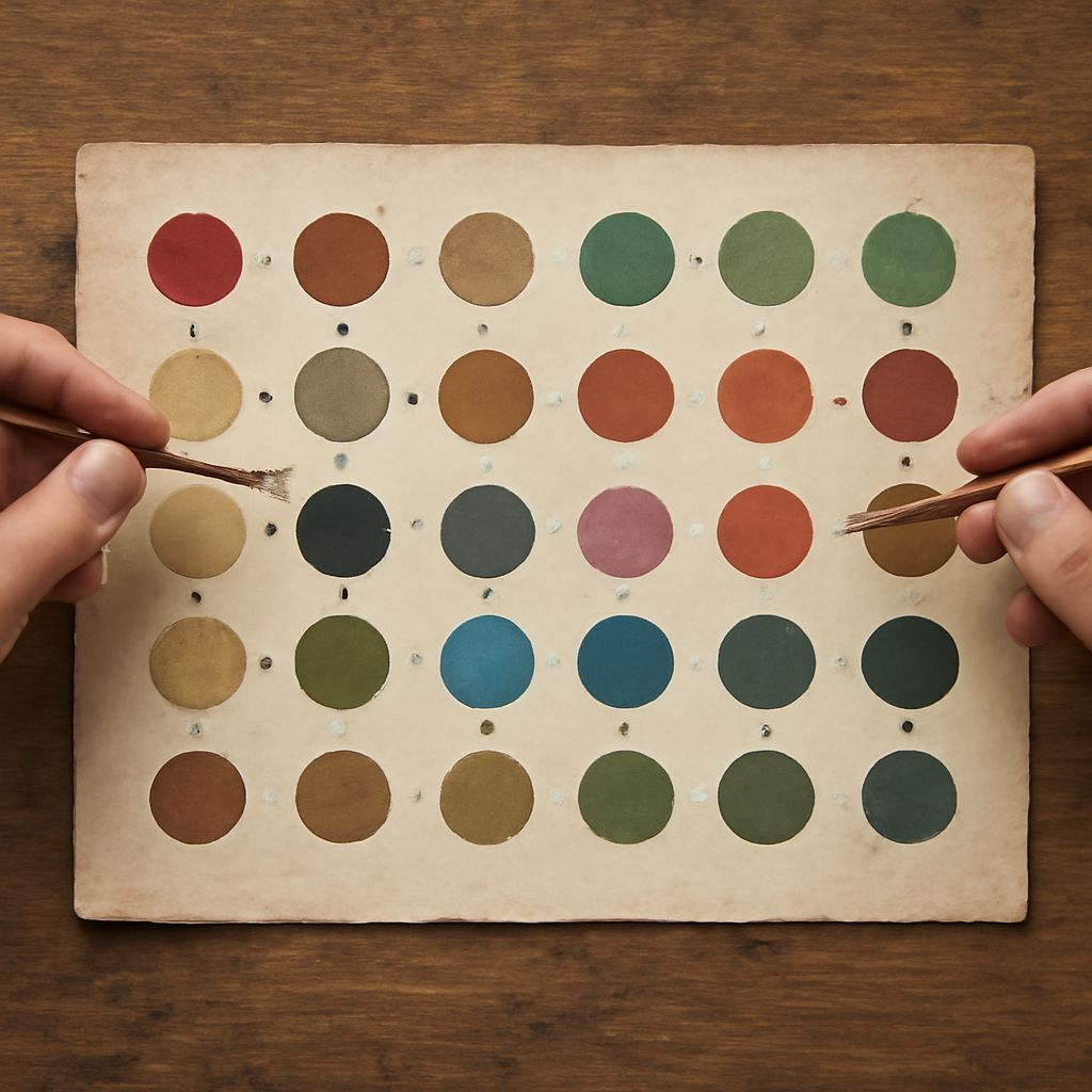 Color mixing chart and color blending chart