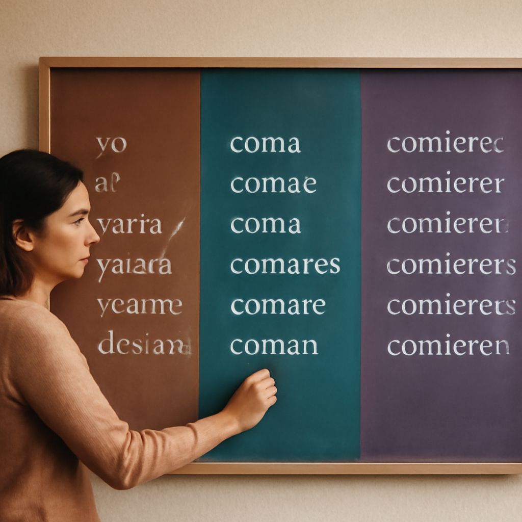 Comer preterite conjugation and Spanish past tense forms