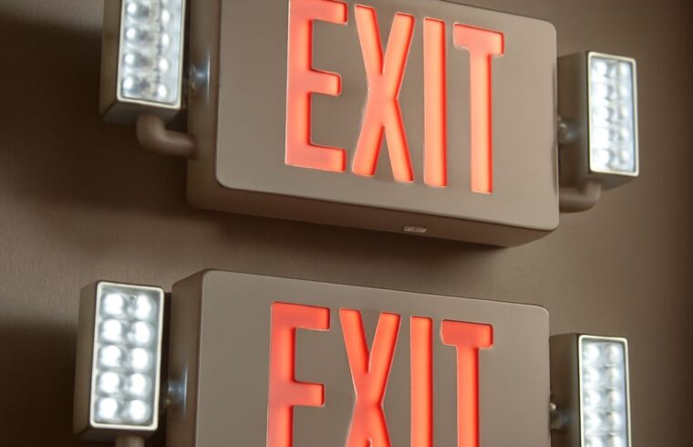 exit sign with lights and emergency exit lights