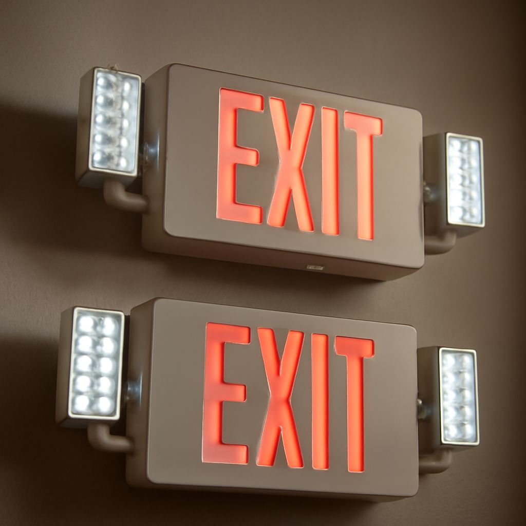 exit sign with lights and emergency exit lights