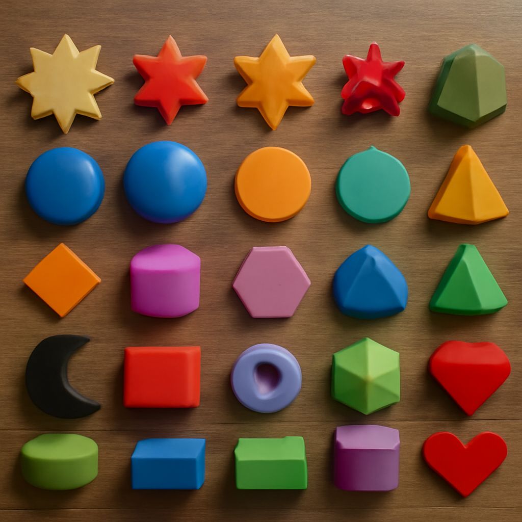 An array of shape names displaying names of different shapes