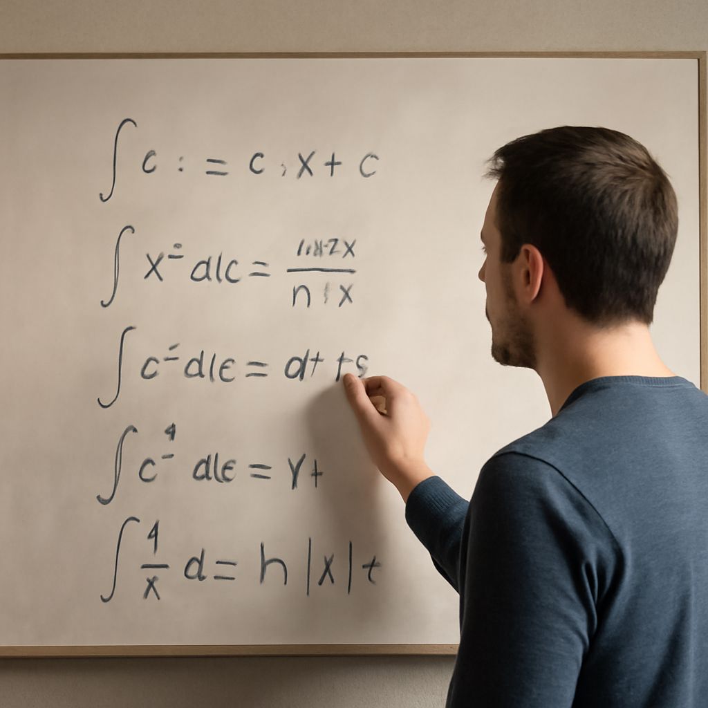 Integral table and trig integral table