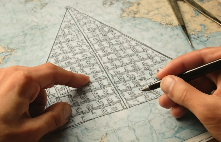 Illustration of nautical mile and mile differences