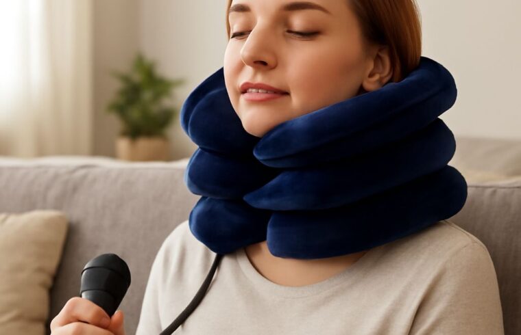 neck stretcher and neck traction device