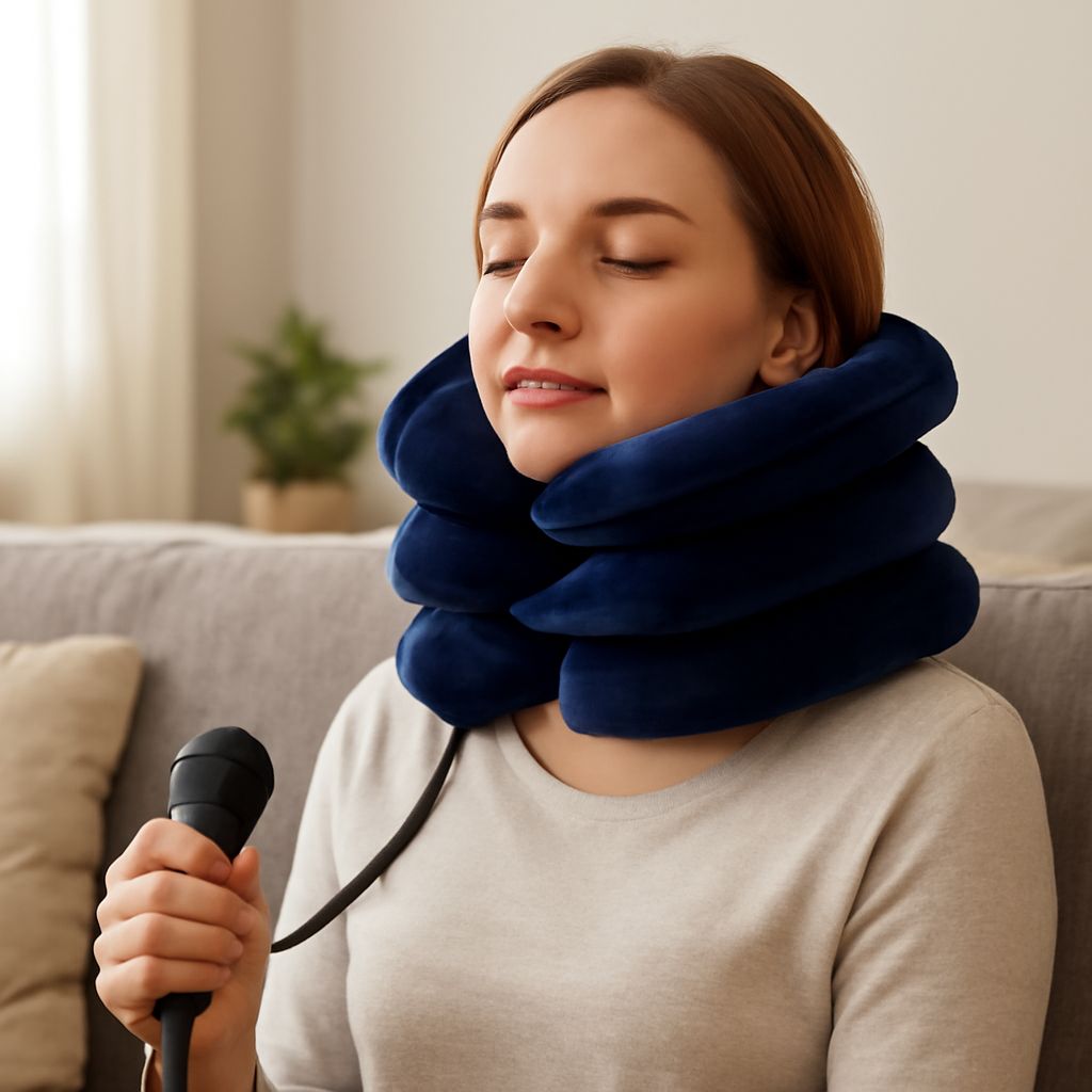 neck stretcher and neck traction device