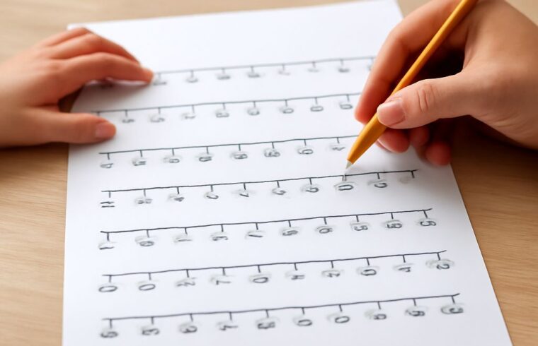 Printable number line and free printable number lines