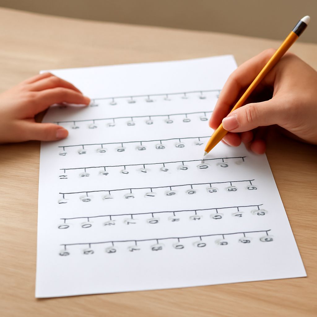 Printable number line and free printable number lines