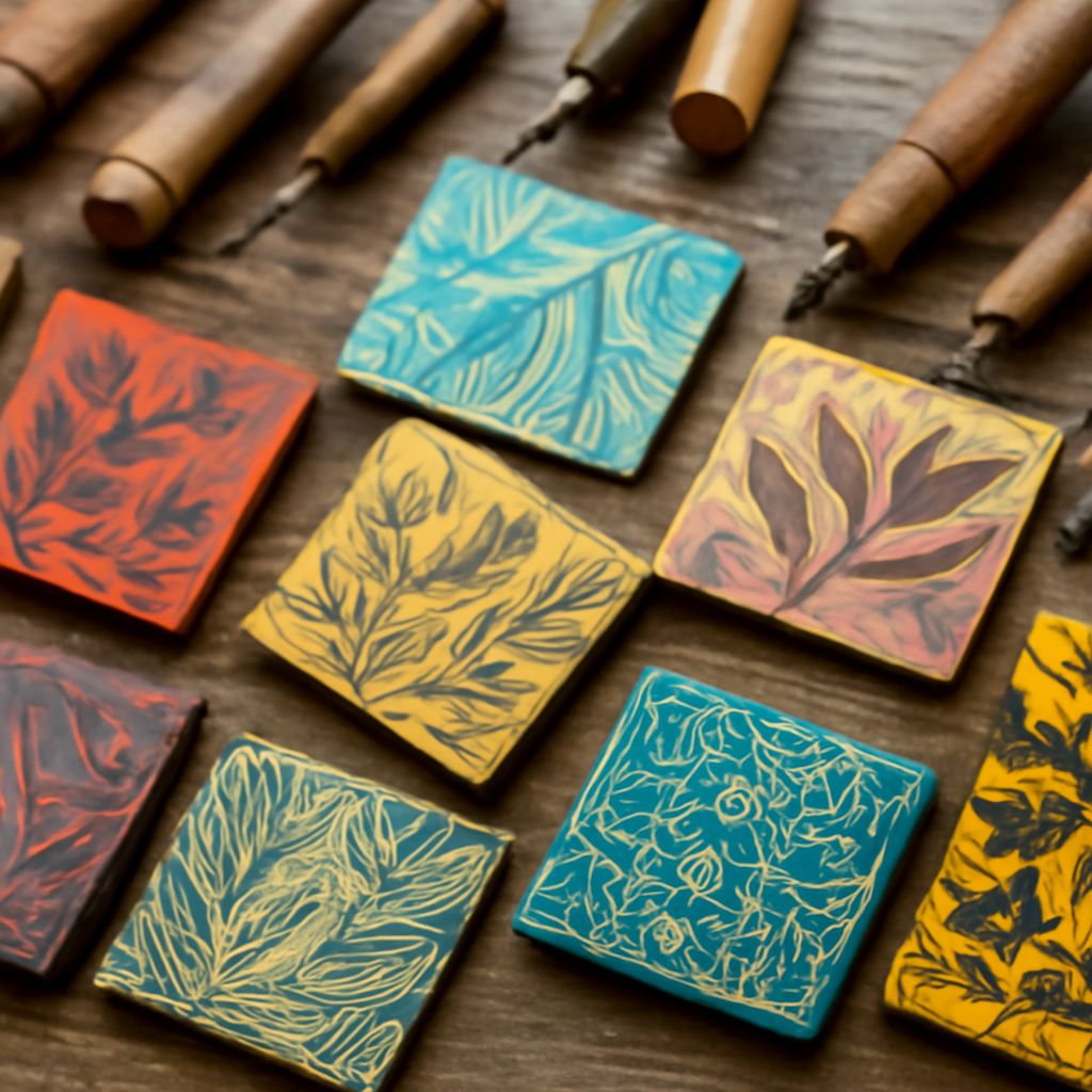 Printmaking art and the printmaking process