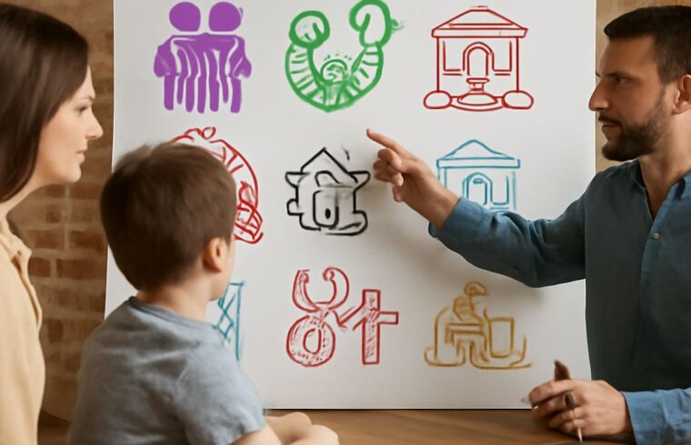 Illustration of social institutions and examples of social institutions