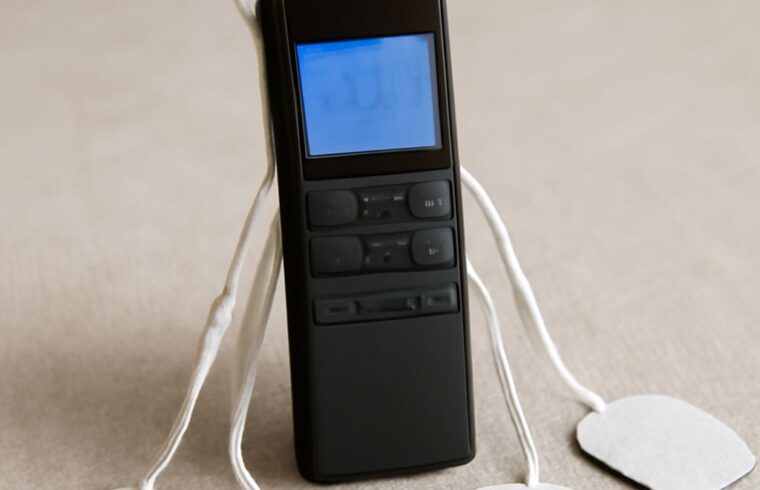 A stim machine and e-stim unit in action
