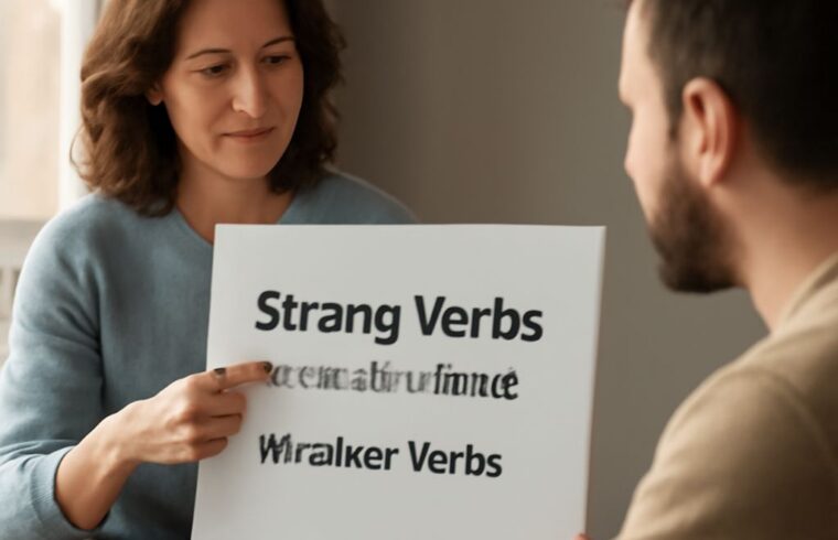 A guide to strong verbs list and examples for writing