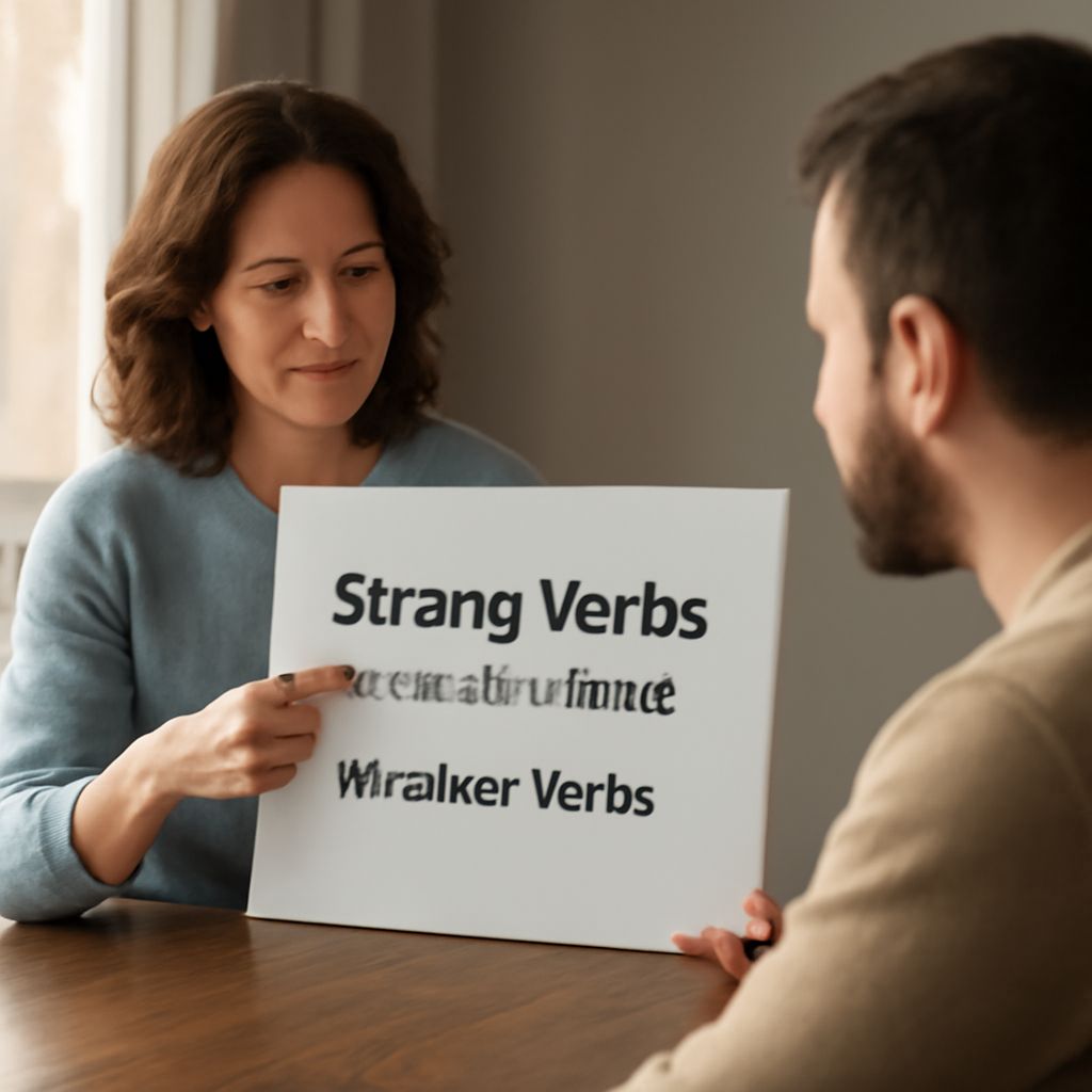 A guide to strong verbs list and examples for writing