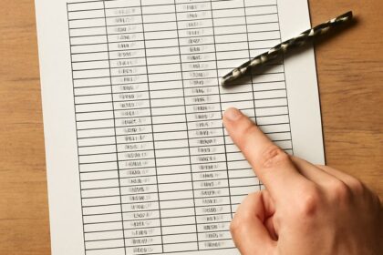Drill bit size chart and number drill size chart