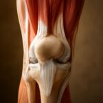 Knee diagram and muscles and tendons of the knee