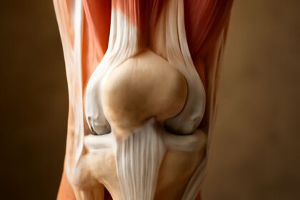 Knee diagram and muscles and tendons of the knee