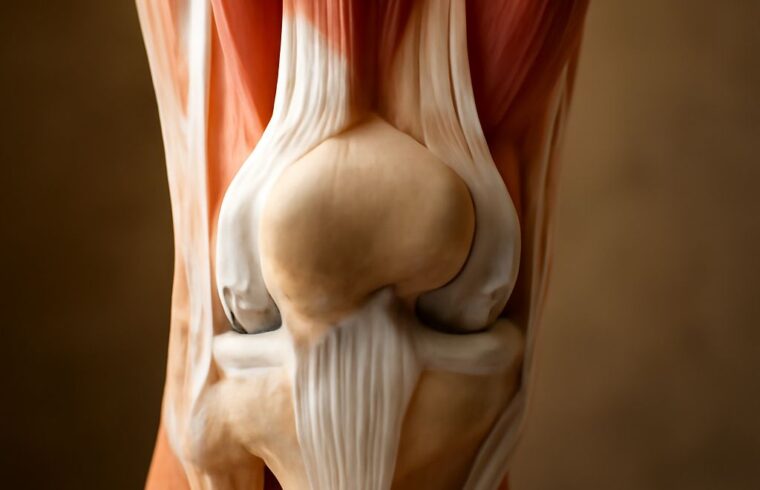 Knee diagram and muscles and tendons of the knee