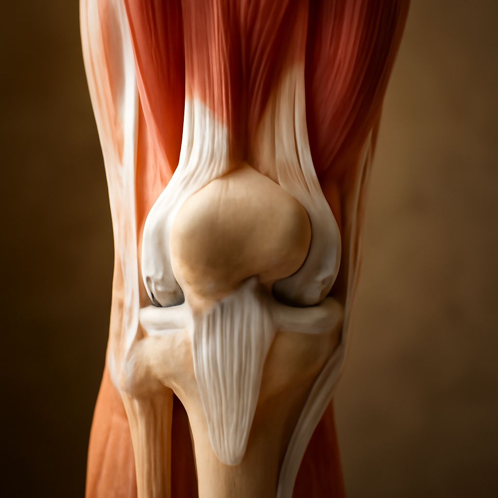 Knee diagram and muscles and tendons of the knee