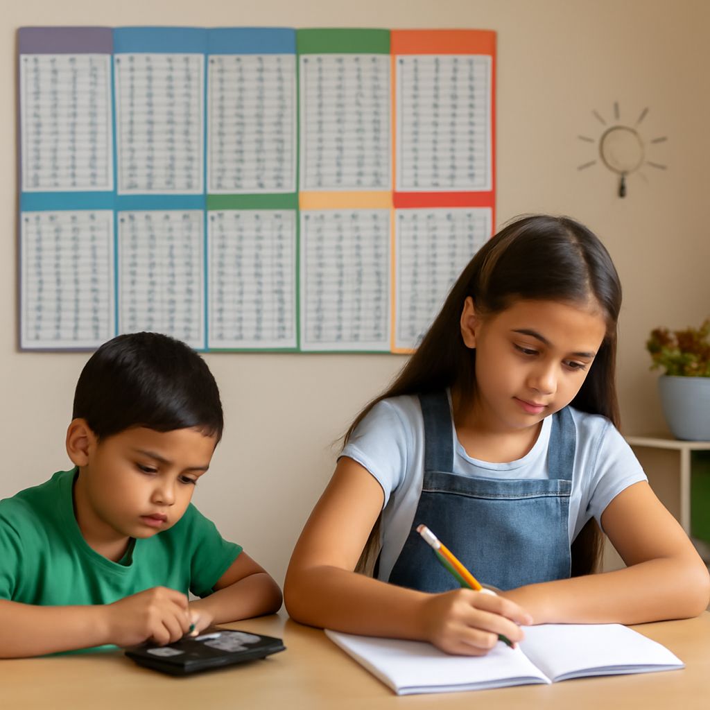 multiplication table and multiplication chart up to 25